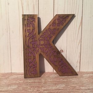 Wooden Letter K